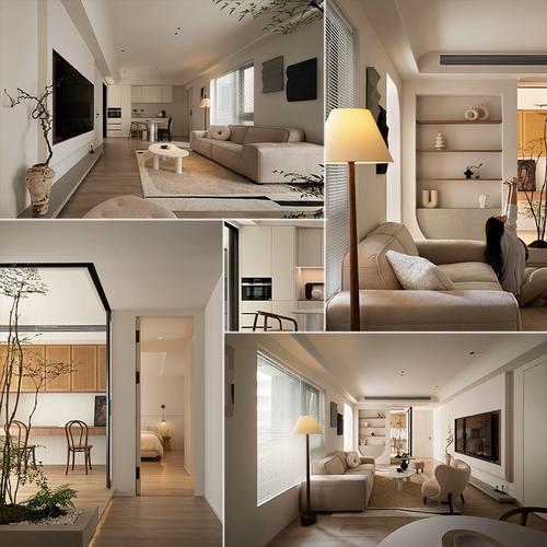 現代極簡奶油風住宅 高清實景案例與裝修效果圖合集